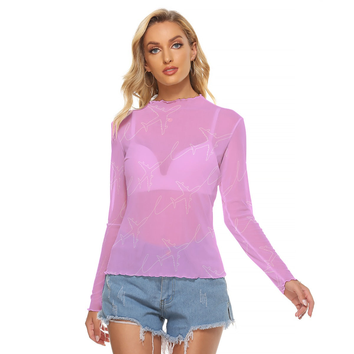 Women’s Mach One Graphic Mesh Top – Long Sleeve Aviation Style