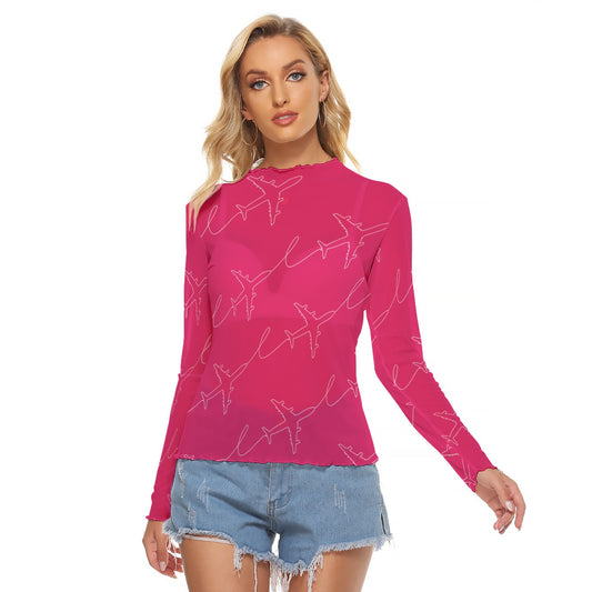 Women’s Mach One Graphic Mesh Top – Long Sleeve Aviation Style