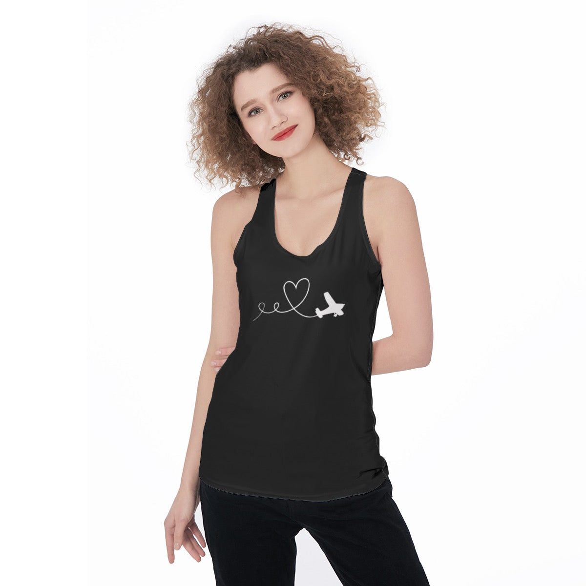 Women’s Cessna 172 Graphic Tank Top – Racerback Aviation Style