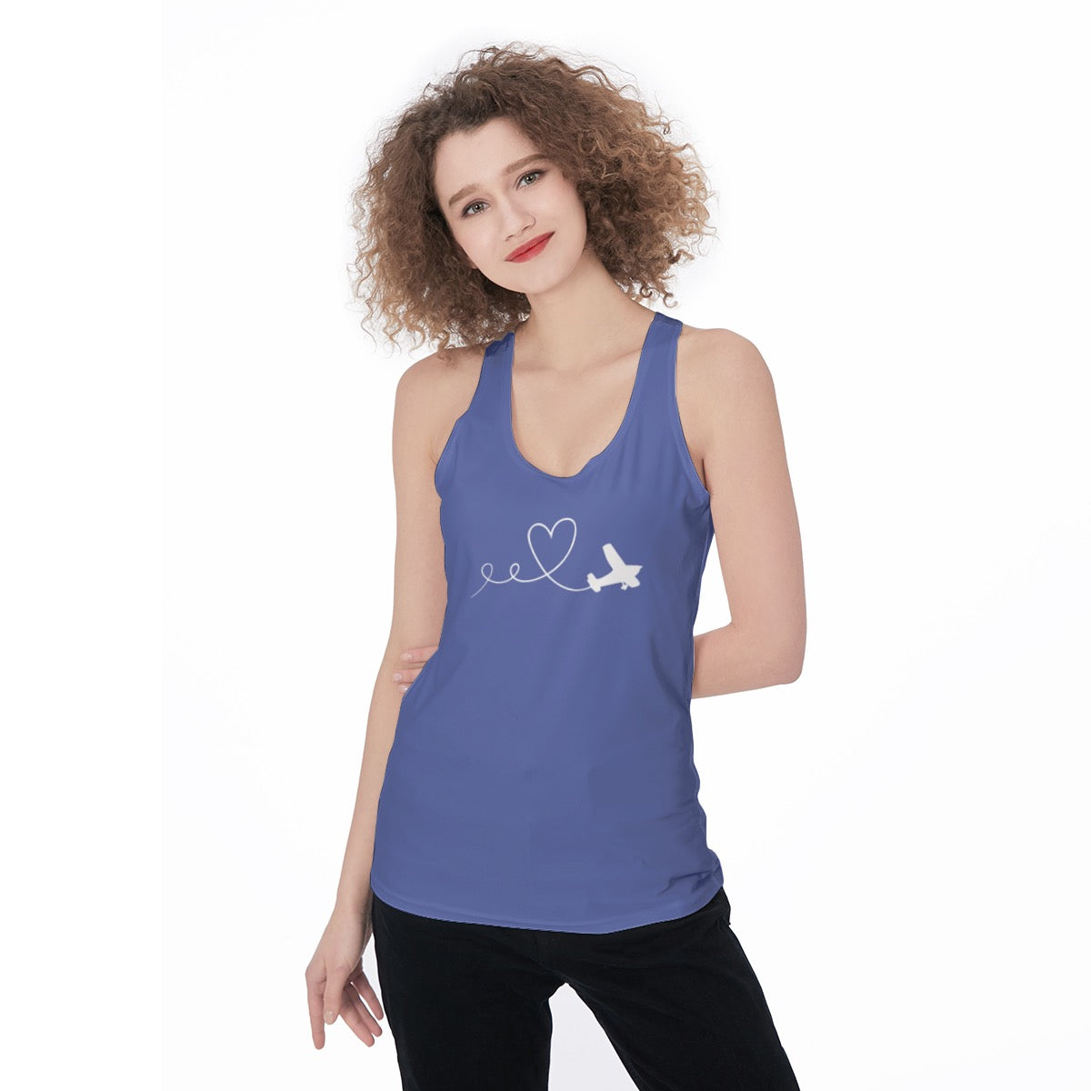 Women’s Cessna 172 Graphic Tank Top – Racerback Aviation Style