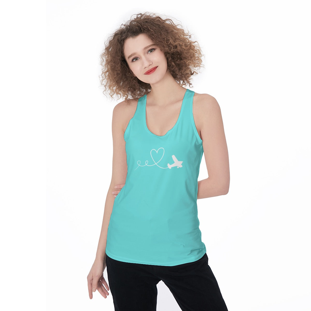 Women’s Cessna 172 Graphic Tank Top – Racerback Aviation Style
