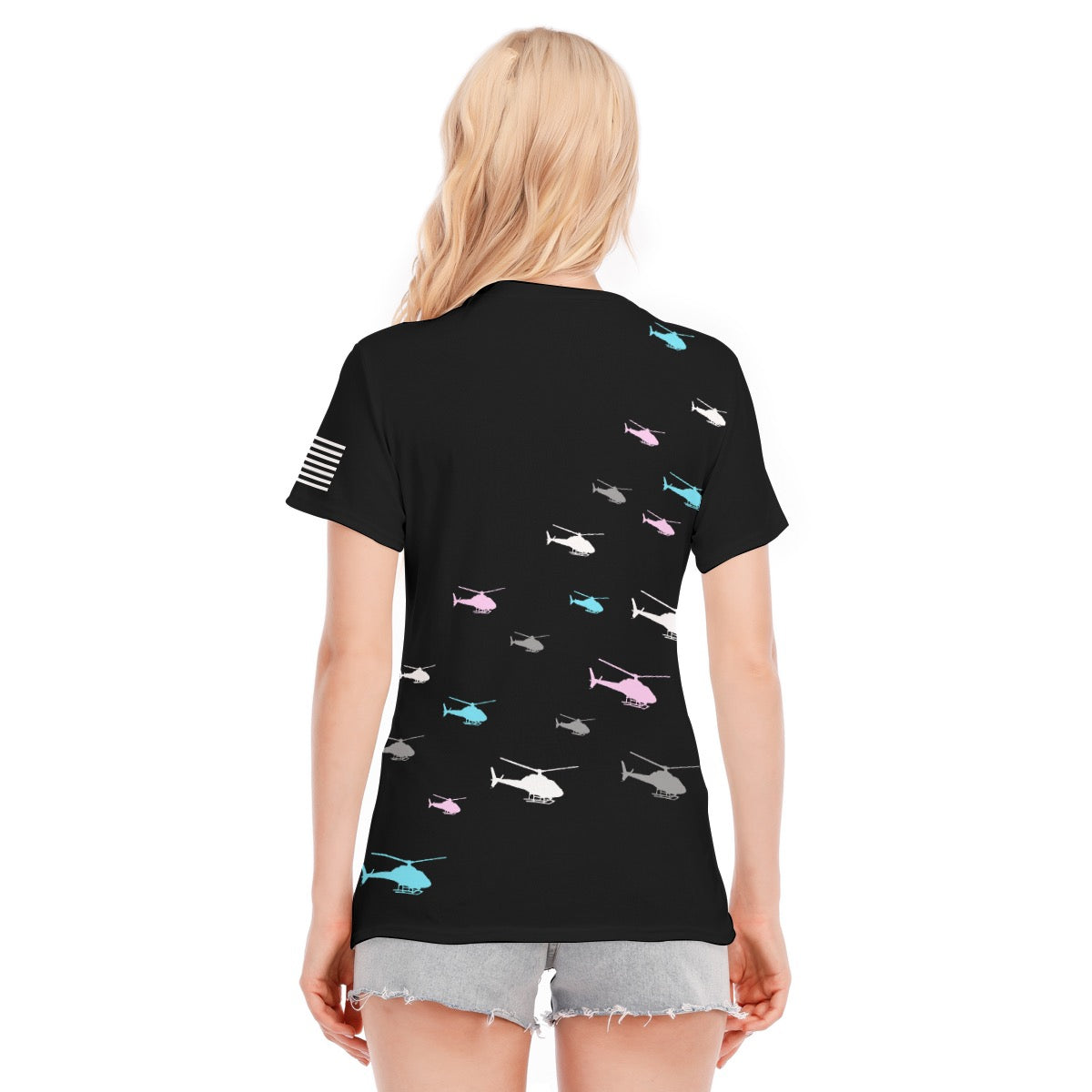 Women’s Rotor Vibes Helicopter Graphic Tee – Cotton Round Neck Style