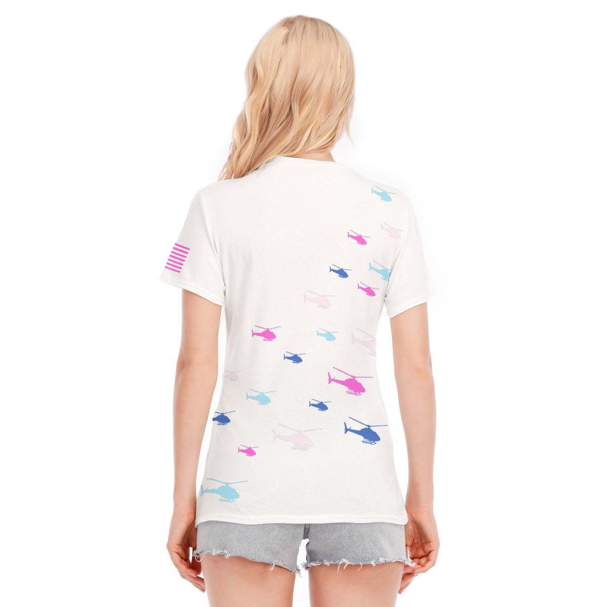 Women’s Rotor Vibes Helicopter Graphic Tee – Cotton Round Neck Style