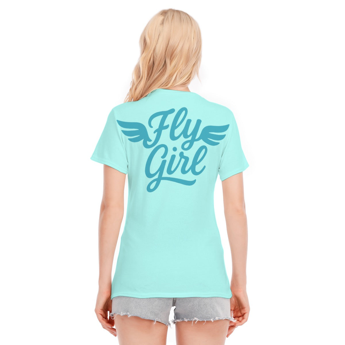 Women’s Fly Girl Graphic T-Shirt – Cotton Round Neck Aviation Style
