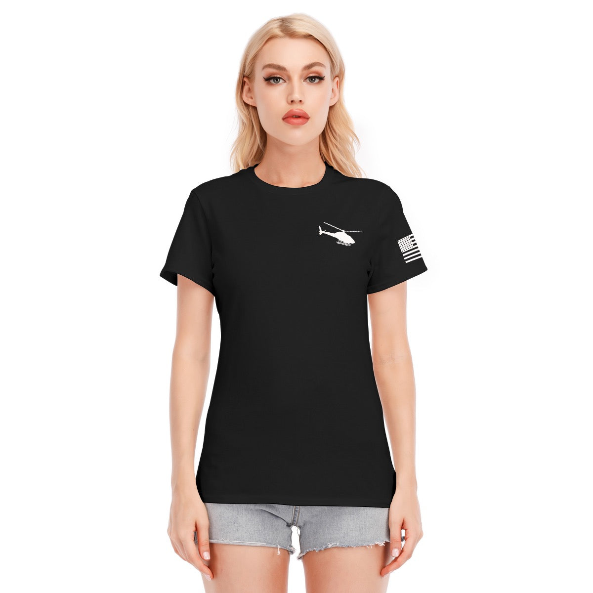 Women’s Rotor Vibes Helicopter Graphic Tee – Cotton Round Neck Style