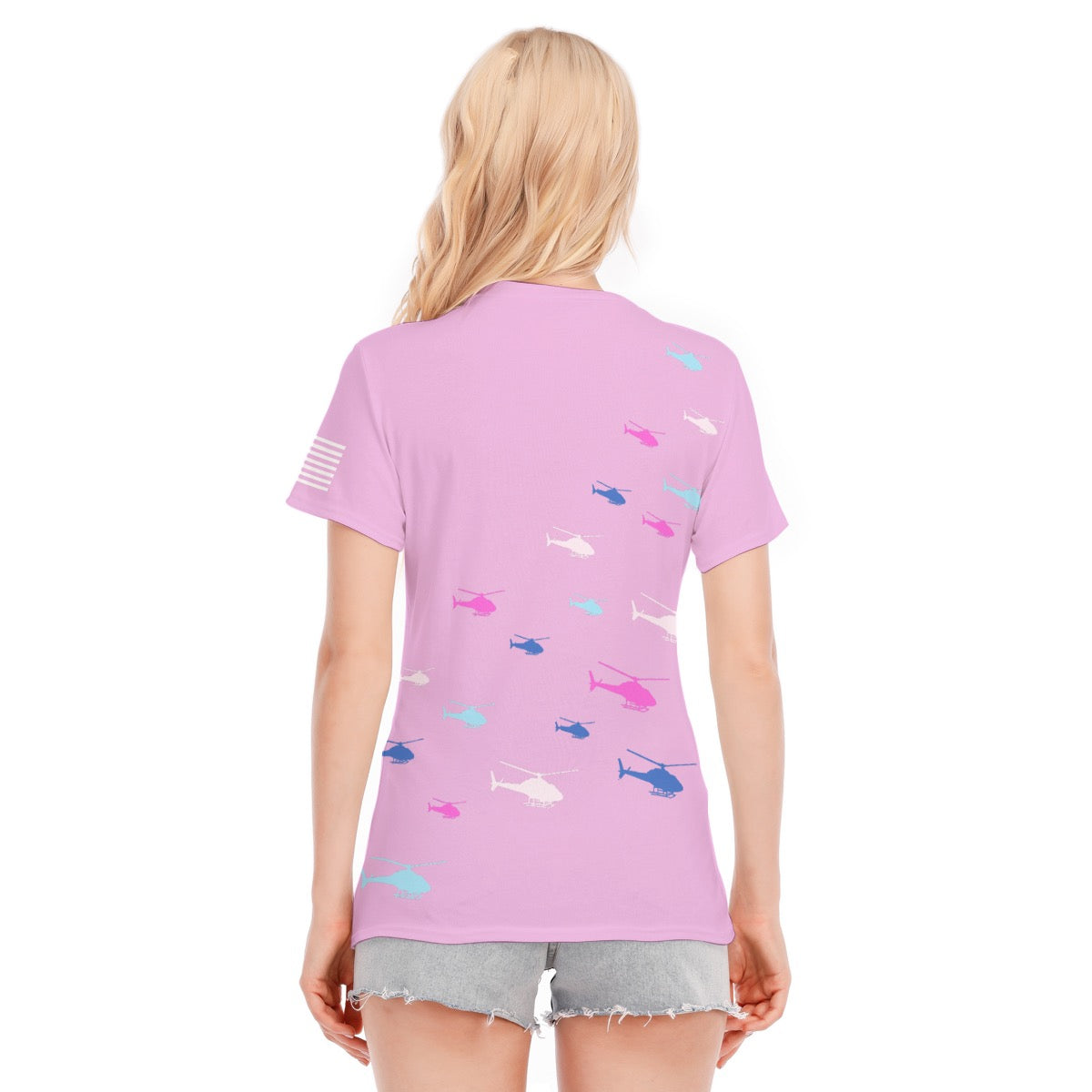 Women’s Rotor Vibes Helicopter Graphic Tee – Cotton Round Neck Style