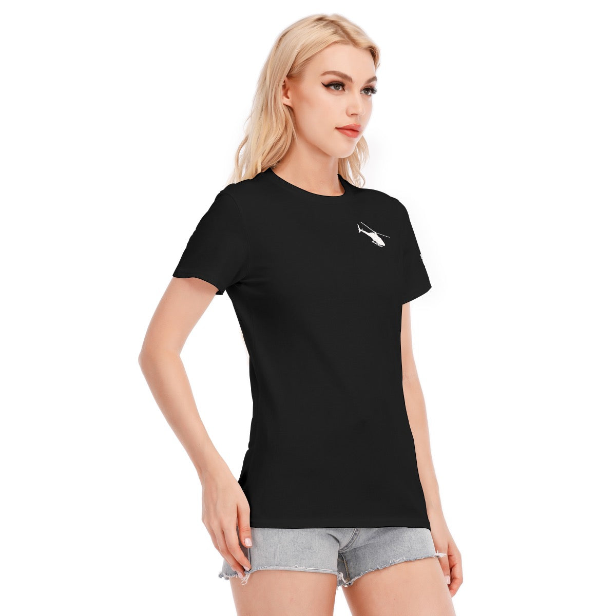 Women’s Rotor Vibes Helicopter Graphic Tee – Cotton Round Neck Style